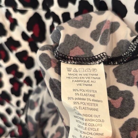 MICHAEL Michael Kors Purple Cheetah Print Blouse Large - Picture 6 of 6